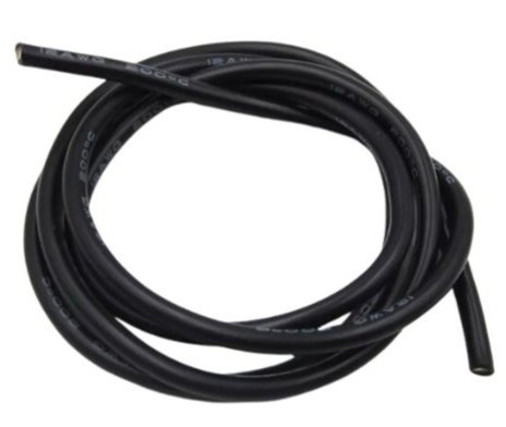 SILICONE WIRE 6AWG BLACK ( 13.3SQMM) (3d7b)